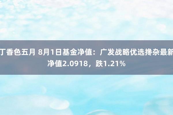 丁香色五月 8月1日基金净值：广发战略优选搀杂最新净值2.0918，跌1.21%