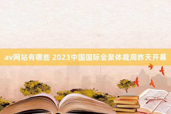 av网站有哪些 2023中国国际会聚体裁周昨天开幕