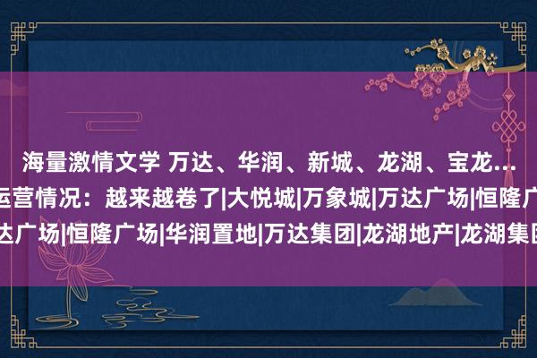 海量激情文学 万达、华润、新城、龙湖、宝龙...12家企业房钱收入与运营情况：越来越卷了|大悦城|万象城|万达广场|恒隆广场|华润置地|万达集团|龙湖地产|龙湖集团|生意地产